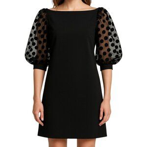 Chiara Boni SKAI Illusion Dress in Black Stretch Jersey Mini Sz IT 42 US 6 NWT